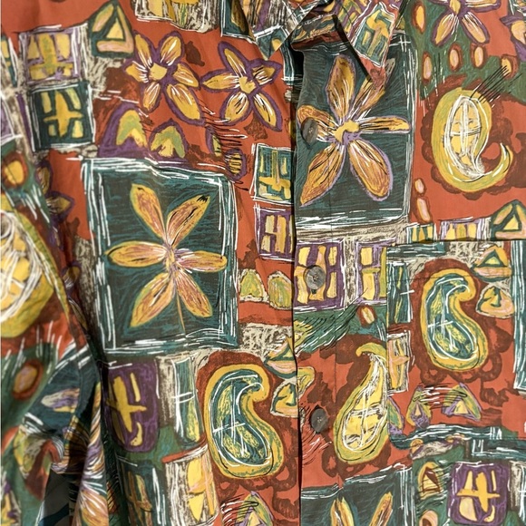 Vintage The Territory Ahead Vibrant Orange and Green Graphic Shirt - Picture 3 of 9
